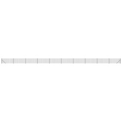 vidaXL Maschendrahtzaun mit Bodenflansch Anthrazit 1,1x25 m
