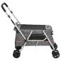 vidaXL Hundewagen Faltbar Grau 100x49x96 cm Leinenstoff vidaXL Hundewagen Faltbar Grau 100x49x96 cm Leinenstoff