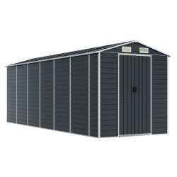 vidaXL Gerätehaus Anthrazit 191x555x198 cm Verzinkter Stahl