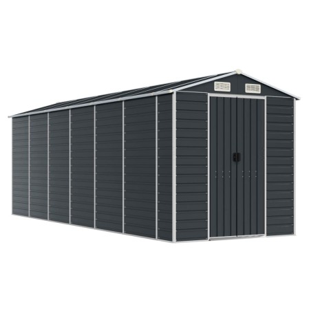 vidaXL Gerätehaus Anthrazit 191x555x198 cm Verzinkter Stahl
