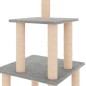 vidaXL Kratzbaum mit Sisal-Kratzsäulen Hellgrau 111 cm vidaXL Kratzbaum mit Sisal-Kratzsäulen Hellgrau 111 cm