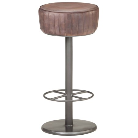 vidaXL Barhocker Braun Echtleder 