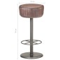 vidaXL Barhocker Braun Echtleder vidaXL Barhocker Braun Echtleder