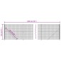 vidaXL Maschendrahtzaun mit Bodenflansch Anthrazit 1,4x10 m vidaXL Maschendrahtzaun mit Bodenflansch Anthrazit 1,4x10 m