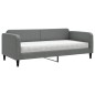 vidaXL Tagesbett mit Matratze Dunkelgrau 90x190 cm Stoff vidaXL Tagesbett mit Matratze Dunkelgrau 90x190 cm Stoff