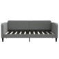 vidaXL Tagesbett mit Matratze Dunkelgrau 90x190 cm Stoff vidaXL Tagesbett mit Matratze Dunkelgrau 90x190 cm Stoff