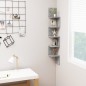 vidaXL Wand-Eckregal Betongrau 20x20x127,5 cm Holzwerkstoff vidaXL Wand-Eckregal Betongrau 20x20x127,5 cm Holzwerkstoff