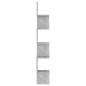 vidaXL Wand-Eckregal Betongrau 20x20x127,5 cm Holzwerkstoff vidaXL Wand-Eckregal Betongrau 20x20x127,5 cm Holzwerkstoff