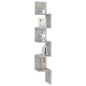 vidaXL Wand-Eckregal Betongrau 20x20x127,5 cm Holzwerkstoff vidaXL Wand-Eckregal Betongrau 20x20x127,5 cm Holzwerkstoff
