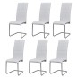 vidaXL Freischwinger 6 Stk. Weiß Kunstleder vidaXL Freischwinger 6 Stk. Weiß Kunstleder