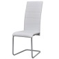vidaXL Freischwinger 6 Stk. Weiß Kunstleder vidaXL Freischwinger 6 Stk. Weiß Kunstleder
