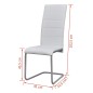vidaXL Freischwinger 6 Stk. Weiß Kunstleder vidaXL Freischwinger 6 Stk. Weiß Kunstleder