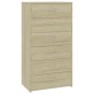 vidaXL Sideboard 6 Schubladen Sonoma-Eiche 50x34x96 cm Holzwerkstoff vidaXL Sideboard 6 Schubladen Sonoma-Eiche 50x34x96 cm Holzwerkstoff