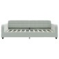 vidaXL Tagesbett mit Matratze Hellgrau 90x190 cm Samt vidaXL Tagesbett mit Matratze Hellgrau 90x190 cm Samt