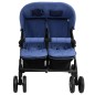 vidaXL Zwillingskinderwagen Marineblau Stahl vidaXL Zwillingskinderwagen Marineblau Stahl
