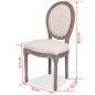 vidaXL Esszimmerstühle 6 Stk. Creme Stoff vidaXL Esszimmerstühle 6 Stk. Creme Stoff