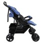vidaXL Zwillingskinderwagen Marineblau Stahl vidaXL Zwillingskinderwagen Marineblau Stahl