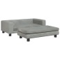vidaXL Hundebett mit Verlängerung Hellgrau 100x50x30 cm Samt vidaXL Hundebett mit Verlängerung Hellgrau 100x50x30 cm Samt
