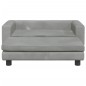 vidaXL Hundebett mit Verlängerung Hellgrau 100x50x30 cm Samt vidaXL Hundebett mit Verlängerung Hellgrau 100x50x30 cm Samt