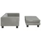 vidaXL Hundebett mit Verlängerung Hellgrau 100x50x30 cm Samt vidaXL Hundebett mit Verlängerung Hellgrau 100x50x30 cm Samt