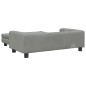 vidaXL Hundebett mit Verlängerung Hellgrau 100x50x30 cm Samt vidaXL Hundebett mit Verlängerung Hellgrau 100x50x30 cm Samt