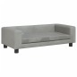 vidaXL Hundebett mit Verlängerung Hellgrau 100x50x30 cm Samt vidaXL Hundebett mit Verlängerung Hellgrau 100x50x30 cm Samt