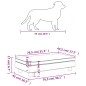 vidaXL Hundebett mit Verlängerung Hellgrau 100x50x30 cm Samt vidaXL Hundebett mit Verlängerung Hellgrau 100x50x30 cm Samt