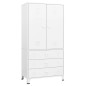 vidaXL Industrial Kleiderschrank Weiß 90x50x180 cm Metall vidaXL Industrial Kleiderschrank Weiß 90x50x180 cm Metall