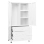 vidaXL Industrial Kleiderschrank Weiß 90x50x180 cm Metall vidaXL Industrial Kleiderschrank Weiß 90x50x180 cm Metall