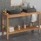 vidaXL Waschtisch Massivholz Teak mit Waschbecken Marmor Schwarz vidaXL Waschtisch Massivholz Teak mit Waschbecken Marmor Schwarz