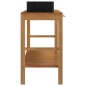vidaXL Waschtisch Massivholz Teak mit Waschbecken Marmor Schwarz vidaXL Waschtisch Massivholz Teak mit Waschbecken Marmor Schwarz