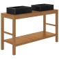 vidaXL Waschtisch Massivholz Teak mit Waschbecken Marmor Schwarz vidaXL Waschtisch Massivholz Teak mit Waschbecken Marmor Schwarz