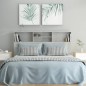 vidaXL Bett-Kopfteil mit Ablagen Betongrau 160x19x103,5 cm