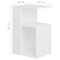 vidaXL Beistelltisch Weiß 36x30x56 cm Holzwerkstoff vidaXL Beistelltisch Weiß 36x30x56 cm Holzwerkstoff
