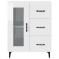 vidaXL Sideboard Hochglanz-Weiß 69,5x34x90 cm Holzwerkstoff vidaXL Sideboard Hochglanz-Weiß 69,5x34x90 cm Holzwerkstoff