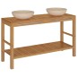 vidaXL Waschtisch Massivholz Teak mit Waschbecken Marmor Creme vidaXL Waschtisch Massivholz Teak mit Waschbecken Marmor Creme