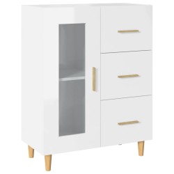 vidaXL Sideboard Hochglanz-Weiß 69,5x34x90 cm Holzwerkstoff