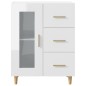 vidaXL Sideboard Hochglanz-Weiß 69,5x34x90 cm Holzwerkstoff vidaXL Sideboard Hochglanz-Weiß 69,5x34x90 cm Holzwerkstoff
