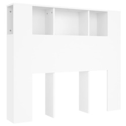 vidaXL Kopfteil mit Ablagen Weiß 120x18,5x102,5 cm