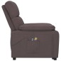 vidaXL Massagesessel Elektrisch Dunkelbraun Stoff vidaXL Massagesessel Elektrisch Dunkelbraun Stoff