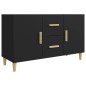 vidaXL Sideboard Schwarz 100x36x60 cm Holzwerkstoff vidaXL Sideboard Schwarz 100x36x60 cm Holzwerkstoff