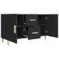 vidaXL Sideboard Schwarz 100x36x60 cm Holzwerkstoff vidaXL Sideboard Schwarz 100x36x60 cm Holzwerkstoff