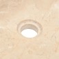vidaXL Waschtisch Massivholz Teak mit Waschbecken Marmor Creme