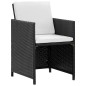 vidaXL 11-tlg. Garten-Essgruppe mit Auflagen Poly Rattan Schwarz vidaXL 11-tlg. Garten-Essgruppe mit Auflagen Poly Rattan Schwarz