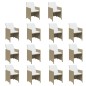 vidaXL 15-tlg. Garten-Essgruppe mit Kissen Poly Rattan Beige vidaXL 15-tlg. Garten-Essgruppe mit Kissen Poly Rattan Beige