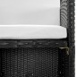 vidaXL 11-tlg. Garten-Essgruppe mit Auflagen Poly Rattan Schwarz vidaXL 11-tlg. Garten-Essgruppe mit Auflagen Poly Rattan Schwarz