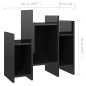vidaXL Regalschrank Hochglanz-Schwarz 60x26x60 cm Holzwerkstoff vidaXL Regalschrank Hochglanz-Schwarz 60x26x60 cm Holzwerkstoff