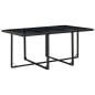 vidaXL 11-tlg. Garten-Essgruppe mit Auflagen Poly Rattan Schwarz vidaXL 11-tlg. Garten-Essgruppe mit Auflagen Poly Rattan Schwarz