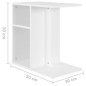 vidaXL Beistelltisch Weiß 50x30x50 cm Holzwerkstoff vidaXL Beistelltisch Weiß 50x30x50 cm Holzwerkstoff