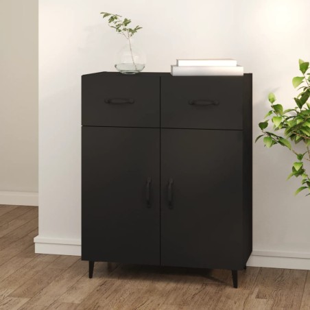 vidaXL Sideboard Schwarz 69,5x34x90 cm Holzwerkstoff